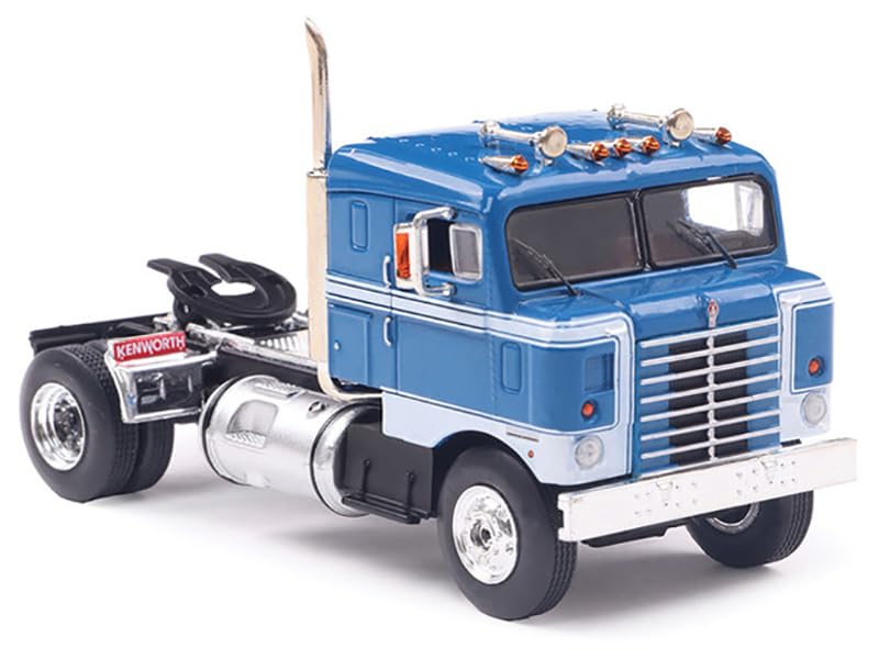 1950 Bullnose Truck Tractor Blue with White Stripes 1/64 Diecast Model by IXO Models U64TR002