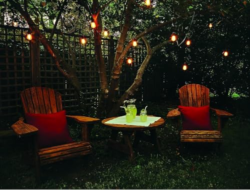 Luces LED exteriores en cadena 48 pies con 15 sockets E26 miniatura 3