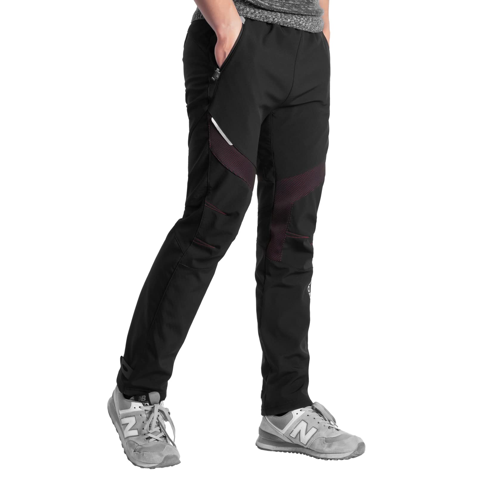 ROCKBROS Pantaloni Lunghi per MTB Bici Invernali, Pantaloni Sportivi Antivento Uomo Donna, per Sport Ciclismo Tuta Running Escursionismo, Caldo con Pile Termico