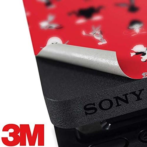 Skinit Decal Gaming Skin Compatible with PS4 Slim - Officially Licensed Warner Bros Looney Tunes Identity Red Pattern Design