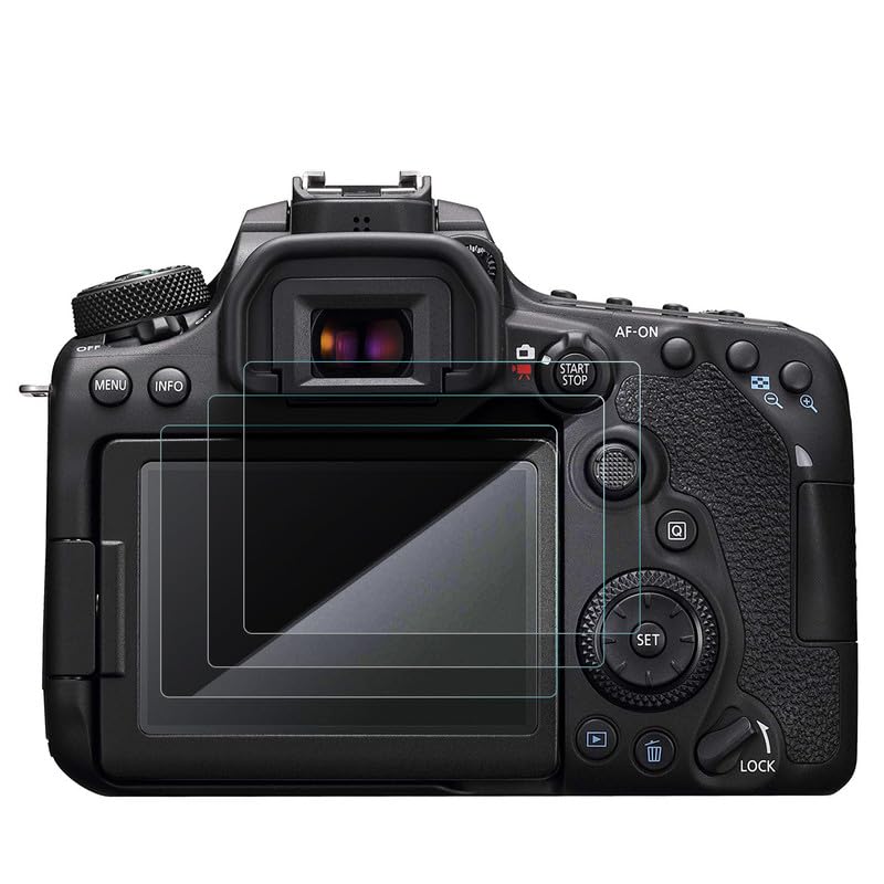 FCS DSLR Camera Screen Protector for Canon EOS 90D, 3 Pcs | Crystal Clear Protection with 9H Hardness Armor