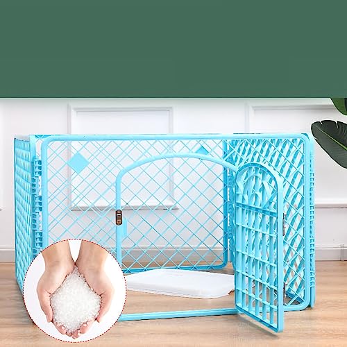 Fairsailrain Hundekäfig, robuste Kunststoff- Hundebox, Verstellbarer, tragbarer Sicherheitszaun, einfache Montage, abwaschbar, 90 x 90 x 60 cm (35, 4 x 35, 4 x 23, 6 Zoll), Größe S (Small Complete Set