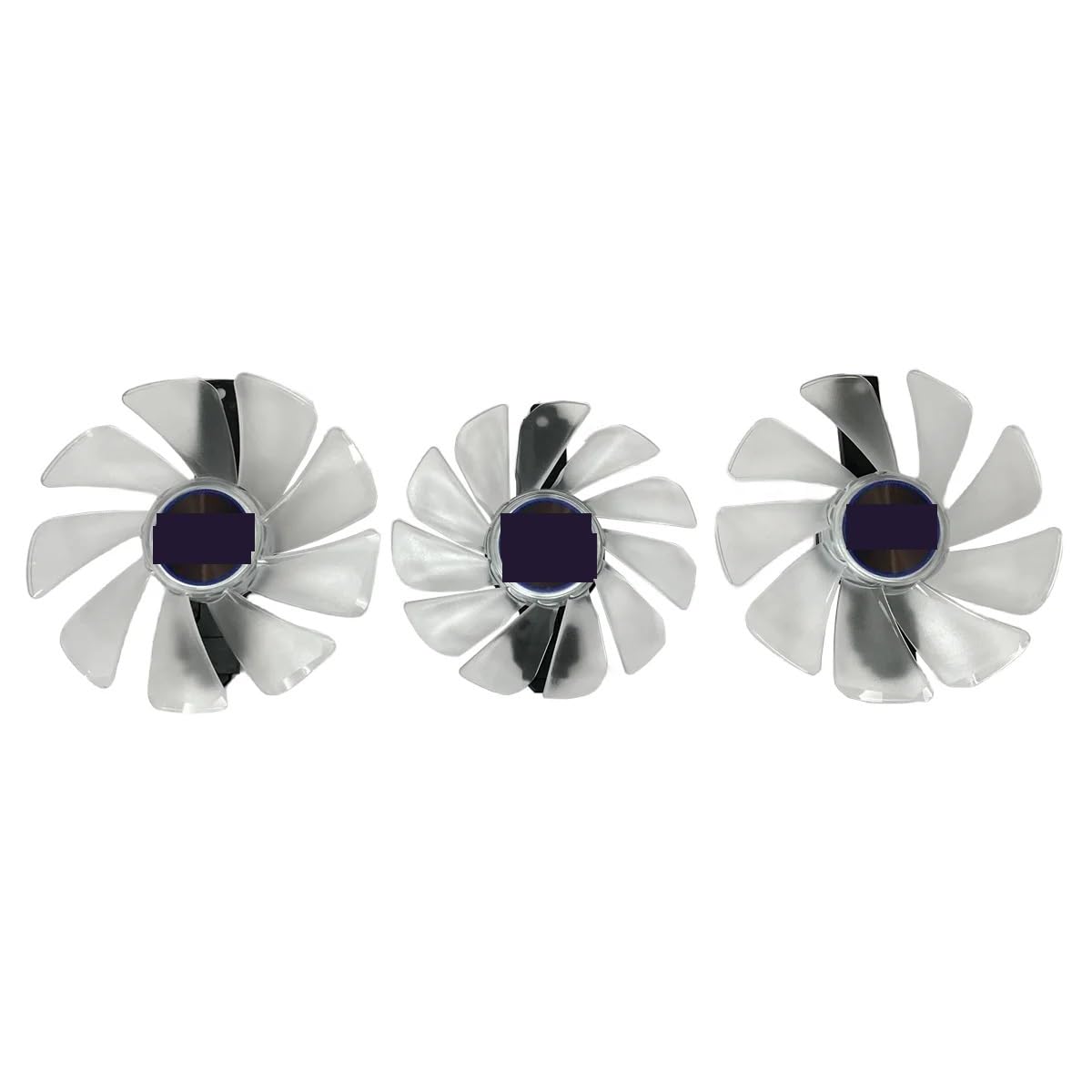 Ventilador de Repuesto para Tarjeta gráfica Sapphire RX 5700 XT 8 GB Nitro, CF1015H12D, CF9010H12D, FD10015M12D y FDC10H12D9-C(White 3-Fan FD)