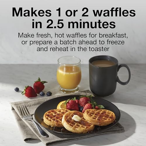 Image of Proctor Silex Double Mini Waffle Maker With 4 inch Round Non-Stick Grids