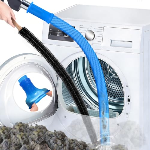 Sealegend 2 Pieces Upgraded Dryer Vent Cleaner Kit - Universal Vacuum Hose Attachment & Dryer Lint Brush Compatible with Most Vacuum Cleaner Quickly Lint Remover Blue