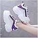 Frauen Chunky Sneakers Mode Platform Sneakers Damen Marke Wedges Freizeitschuhe Frau Leder Sport Vati Schuhe 7cm-37 I_Violett Improve