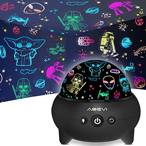 Image of Star Wars Gifts, Baby Yoda Star Wars Black Series Star Projector Night Llight for Kids, Star Wars Toys for Kids Boys Girls Age 2 3 4 5 6 7 8 Star Wars Fans Gifts