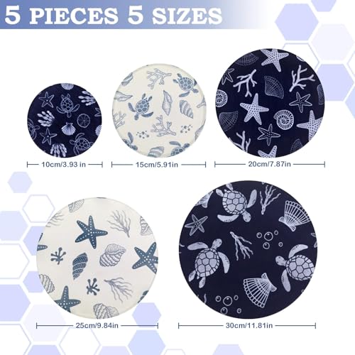 5Pcs Reusable Beeswax Elastic Bowl Covers for Bread Proofing and Food Cover - image 2