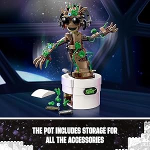LEGO Marvel Dancing Groot, Guardians of the Galaxy Toy, Buildable Birthday Gift, Marvel Toy, Super Hero Hand-Operated Interactive Playset, Marvel Gift for Kids, Animated Groot Figure, 76297 — photo 5 of 6
