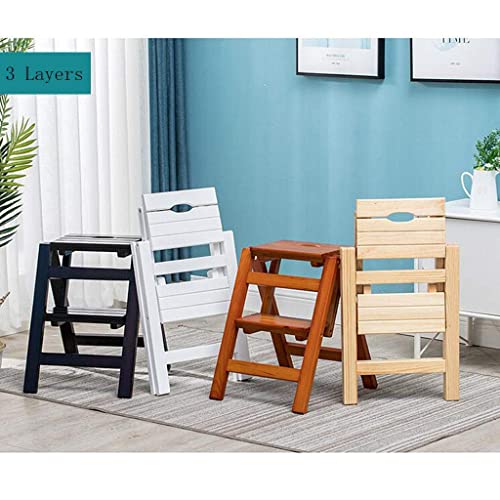 Taburete escalonado de cocina plegable y resistente en madera ligera 3