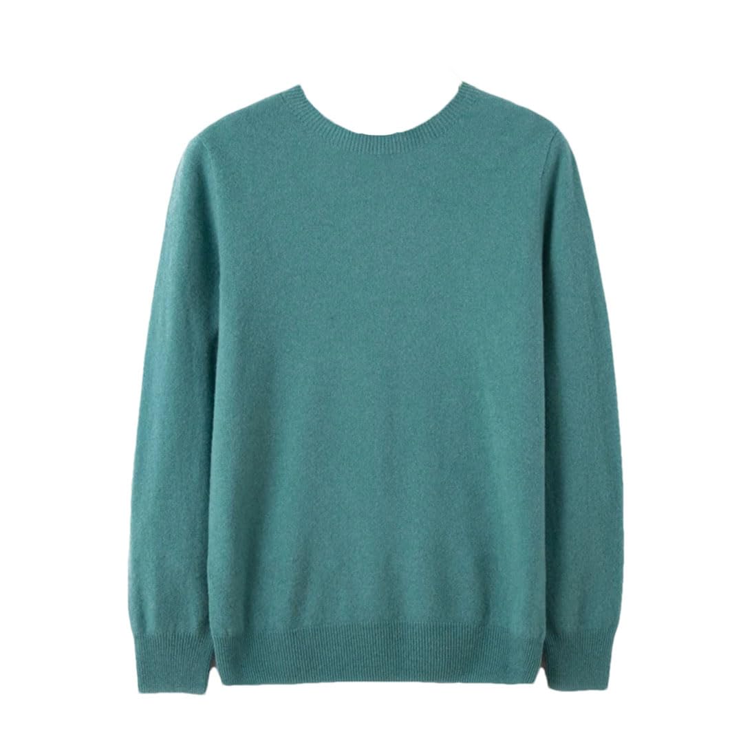 Męski sweter z okrągłym dekoltem wełniany sweter z dzianiny sweter jednolity kolor biznesowy ciepły sweter, Matcha En8, 3XL