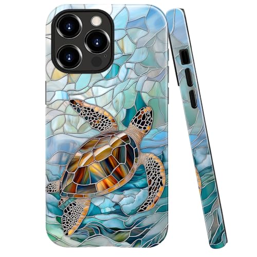 Coque iPhone 11 Pro tortue océan, le cadeau brillant parfait pour fille