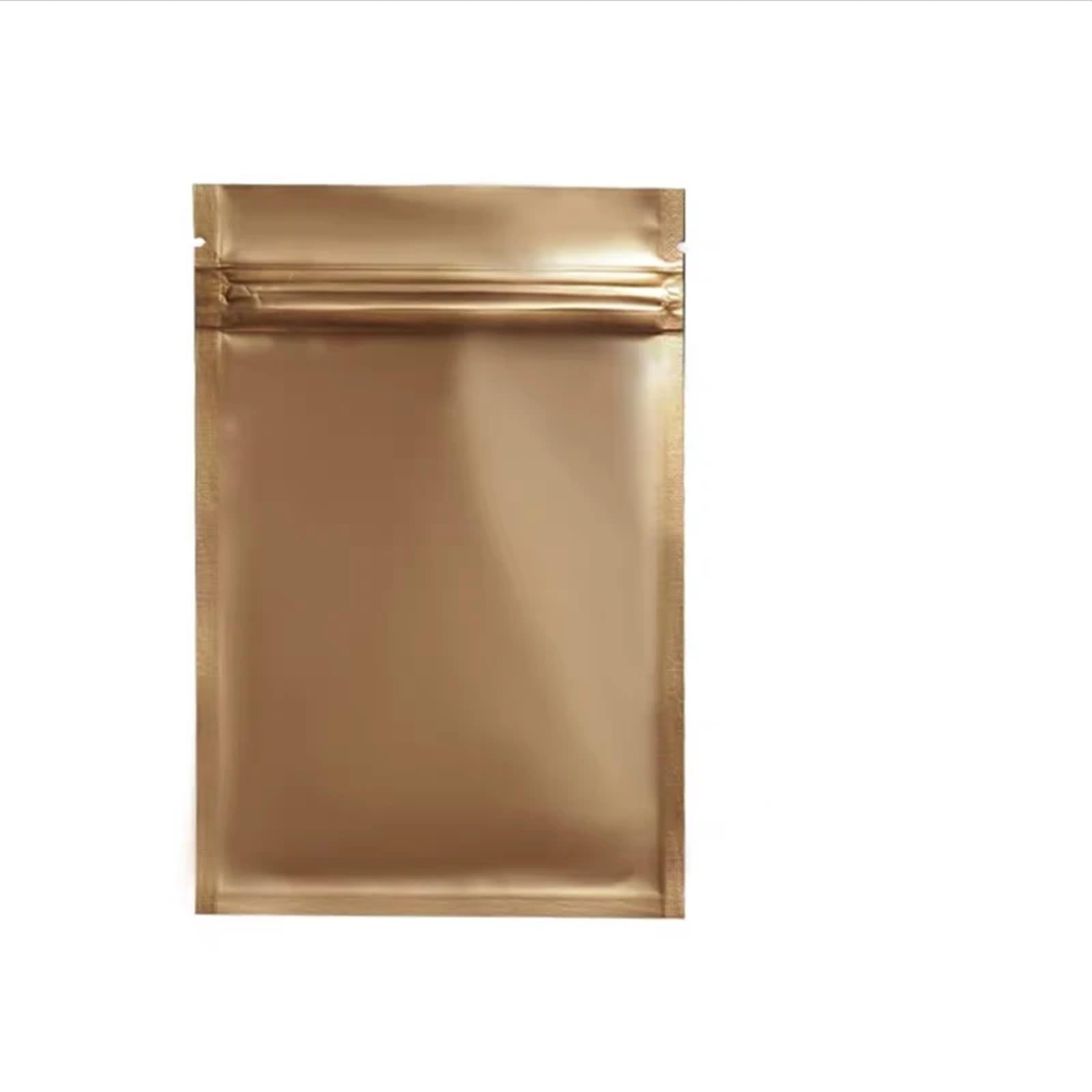 sacchetti con chiusura a zip, Confezione da 50 sacchetti con chiusura lampo in alluminio for alimenti, multicolore, varie misure(Brown,10x15cm)