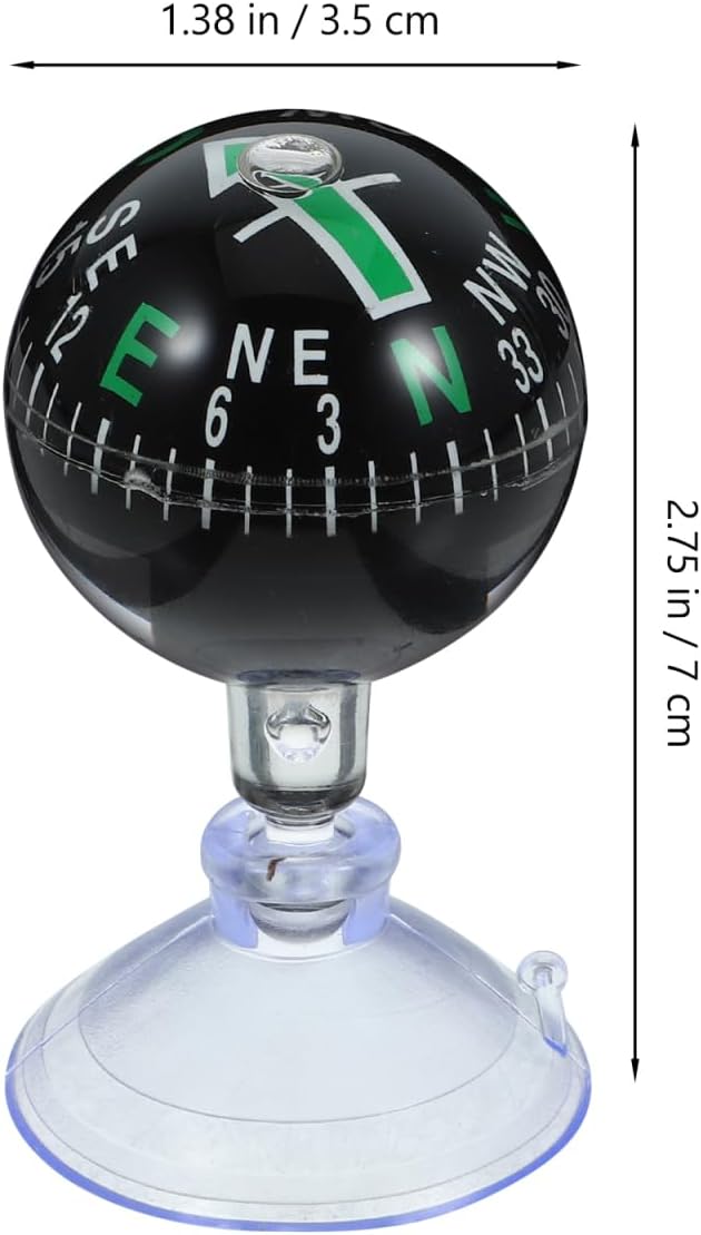 MAGICLULU Car Compass Ball with Spherical Suction Cup Portable Dashboard Compass Accurate Direction Finder for Cars Trucks Boats