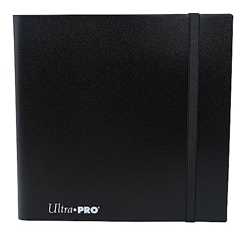Image of Ultra PRO - Eclipse 12-Pocket Jet Black PRO-Binder for 480 Cards Standard Size Cards, Protects Collectible Cards, Gaming Cards and Sports Cards In Ultra PRO Deck Protector Sleeves