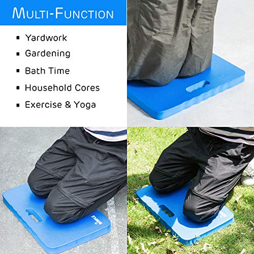 Dimple Thick Kneeling Pad | Garden Pad For Gardening | Kneeling Pad For Work | Garden & Bathtub Kneeler For Baby Bath | Kneeling Mat For Exercise & Yoga (Xl) 17.8 X 11, Thickest 1-½"(2 Pack, Blue) #TOP3