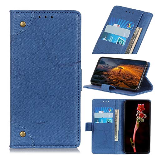 Capook – Capa de couro para Galaxy A90 5G com fivela de cobre retrô com textura de cavalo selvagem,