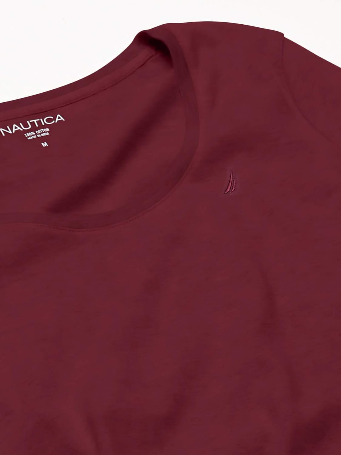 Nautica Womens Easy Comfort Scoop Neck Supersoft 100% Cotton Solid T-Shirt - Image 5