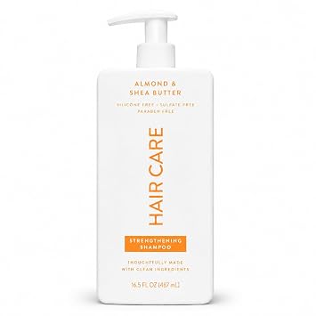 Strengthening Shampoo with Almond & Shea Butter, Sulfate & Paraben Free, 16.5 oz Package May Vary