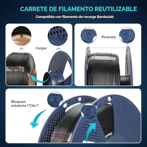Miniatura 3 de Sunlu Pla Filament 1.75mm, Mayor Durabilidad Y Alta Resistencia, Filamento Pla Plus Para Impresoras 3d Fdm, Bobina De 1kg, Pla Blanco