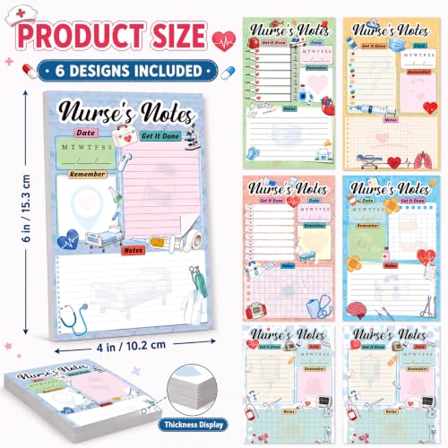 Image of Eaasty 6 Pack Kids Pretend Play Notepads,Nurse