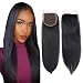 Fumigirl Brazilian Virgin Hair Human Hair Lace Closure Straight Human Hair Top Lace Closure 4X4 Free Part Naturl Black Color 10 Inch