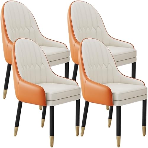 Miniatura 15 de YVYKFZD Sillas de comedor de cuero, juego de sillas de comedor, silla de cocina con patas y respaldo de madera, sillón tapizado, silla auxiliar