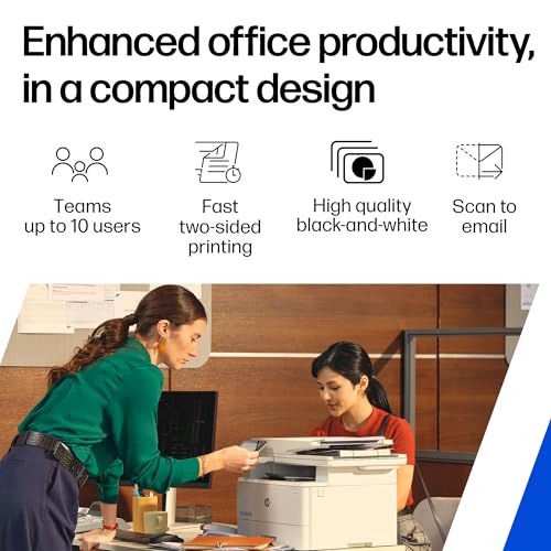 HP Laserjet Pro MFP 4102fdw Laser Printer | Black and White | For Small Medium Business | Print, Copy, Scan, Fax | ADF | 2-Sided Printing | Dual-Band Wi-Fi | Ethernet - Image 4