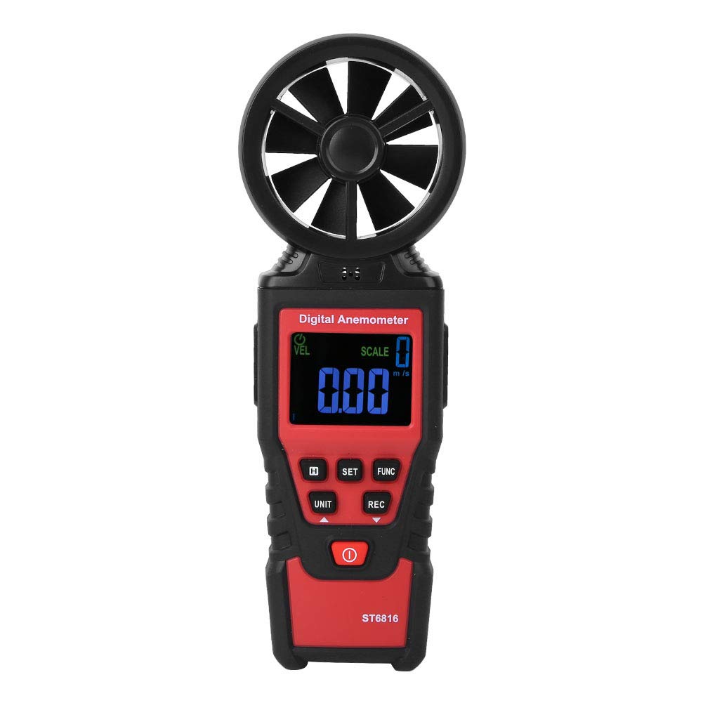 ST6816 Anemometro digitale portatile LCD Misuratore di velocità del Misuratore di temperatura Strumento di misurazione meteorologica ad alta precisione per Vela Aquilone Windsurf