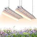 SpeePlant LED Grow Lights 1.4FT for Indoor Plants Full Spectrum, 660nm Hanging Grow Light 3600K, Led Plant Grow Lights for Indoor Plants, Grow Lamp with Reflectors 36W(2×18W), 2 Pack