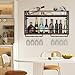 NEYCIL Wine Rack Wall Mounted 2 Tier Wall Wine Rack with Glass Holder, Double Layer Anti-Drop Crossbar, 31.5