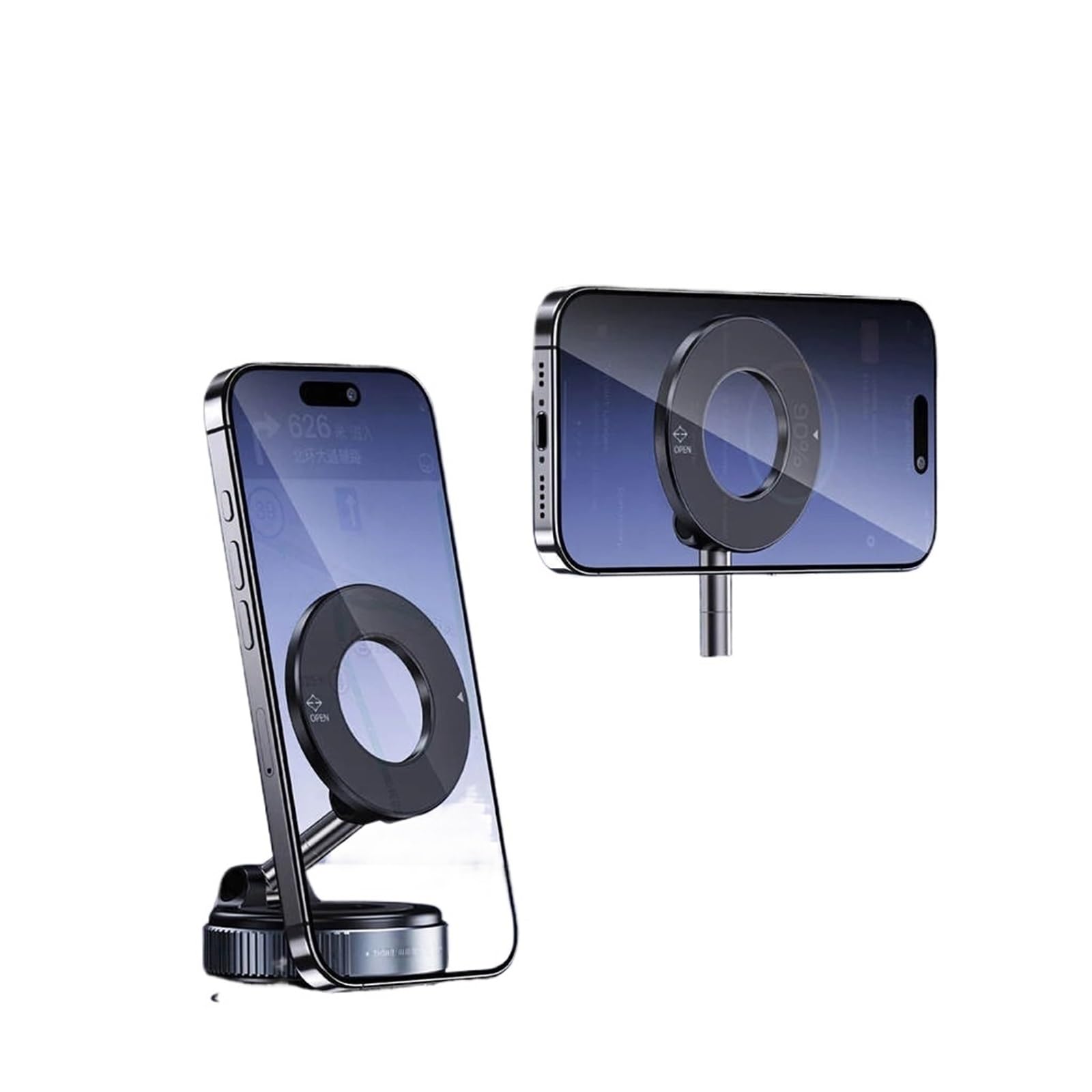 Supporto Magnetico For Telefono For Auto Con Adsorbimento Sotto Vuoto, Supporto For Telefono For Navigazione Auto(White)