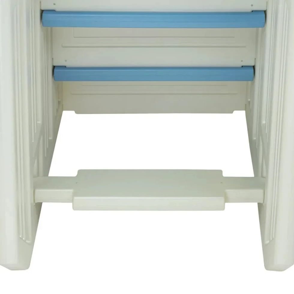 Escalera para piscina blanca con peldaños azul miniatura 3