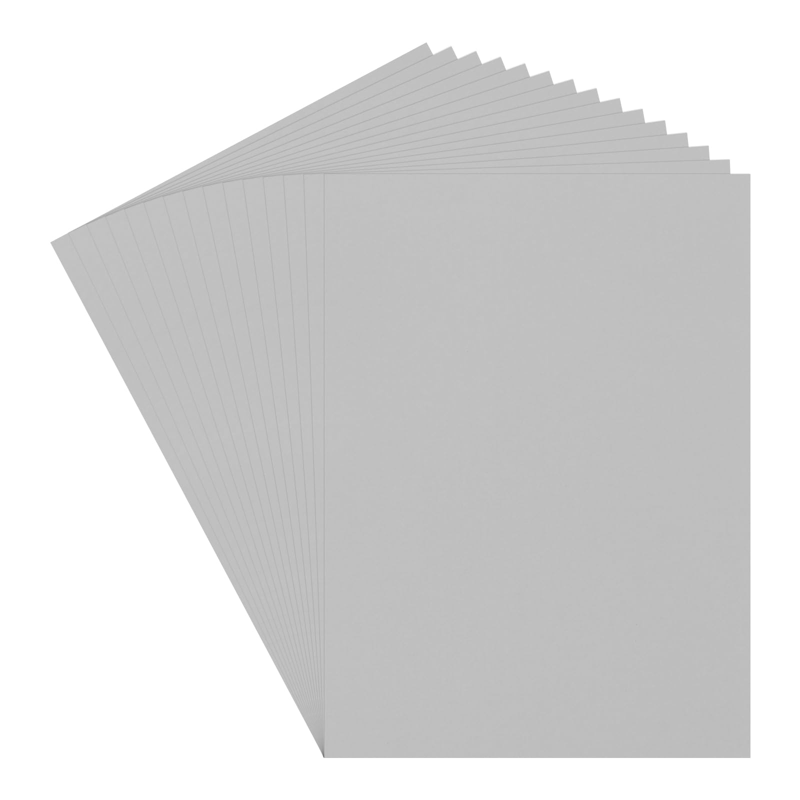QUARKZMAN 60 Hojas de Cartulina Gris 20" x 15", 200Gsm/75Lb Papel Grueso para Impresora para Manualidades, Invitaciones, Creación de Tarjetas, Scrapbooking, Dibujo