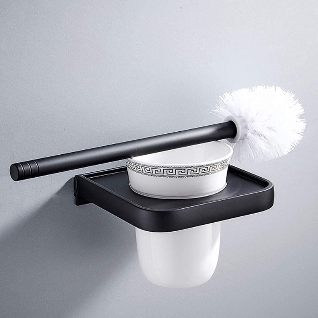 Szczotka Toaletowa Szczotka do WC Szczotka Do WC Naścienna I Uchwyt Łazienka Czarna Ceramiczna Szczotka Do WC Zestaw Długa Rączka Szczotka Do WC Szczotka Do Szorowania Szczotka do Toalety Uchwyt na sz