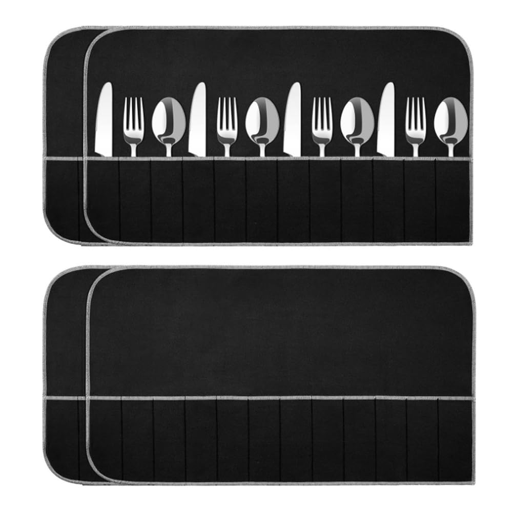Lumlflc Silver Storage Bags Storage Cloth Felt Flatware Organizer Anti Tarnish Protector Bags 4Pcs