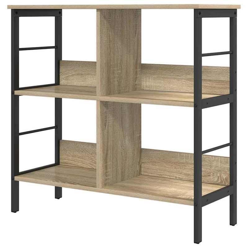 Eleganz Estantería de roble Sonoma, 82 x 32 x 79 cm, sistema de estanterías de material de madera, estantería estable para salón, oficina y más, ahorra espacio y es duradera, diseño moderno para