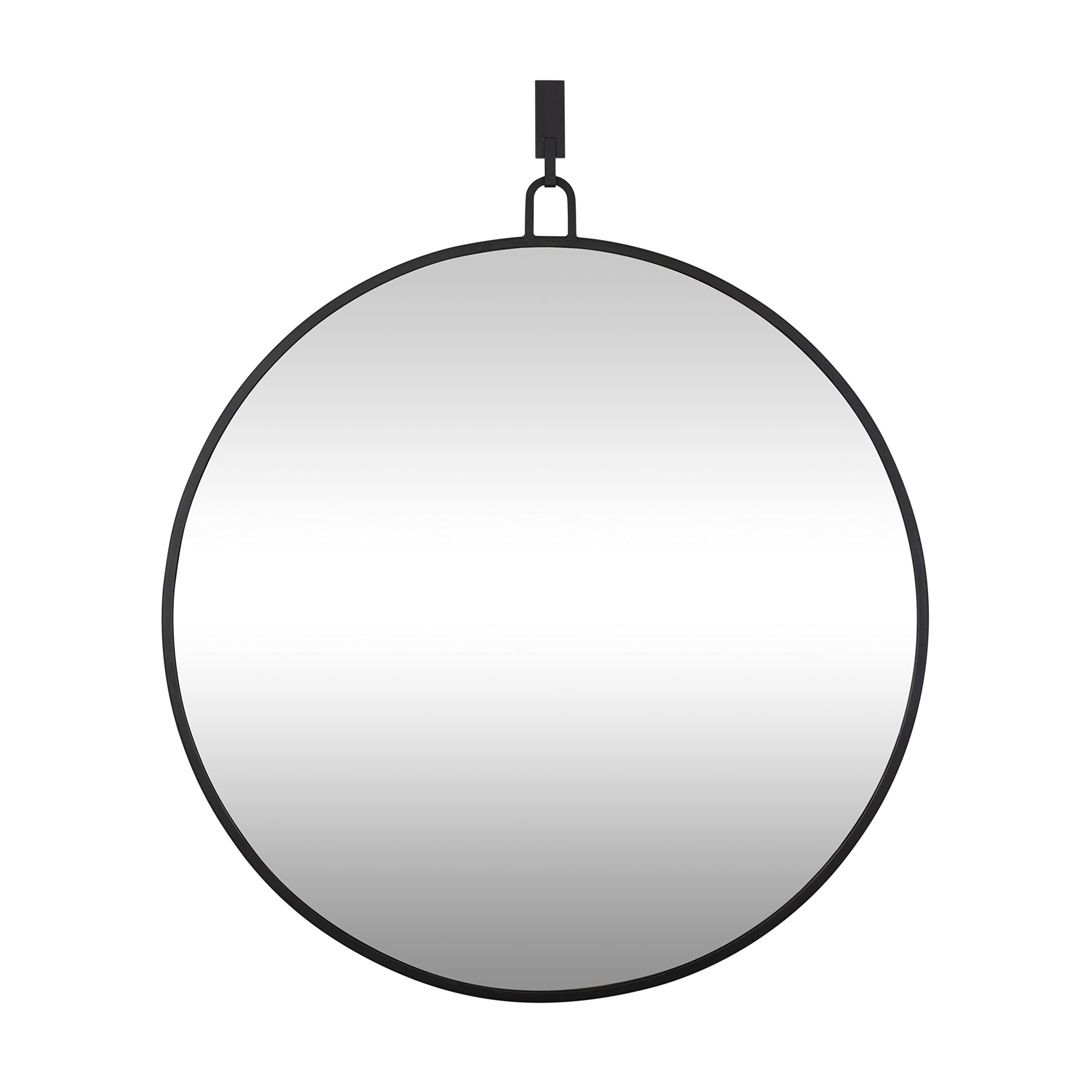 Varaluz Stopwatch 40-in Round Mirror - Black