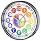 HOSTON Kinder Wanduhr, lernende Uhr für Kinder, die Zeit für Jungen Mädchen 12 Zoll leuchtende Wanduhr für Kinderzimmer, Klassenzimmer, Spielzimmer, Schule(Grau)