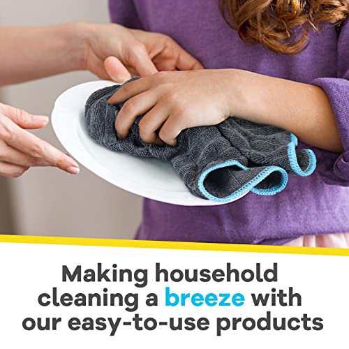 Airlab Microfiber Cleaning Cloth For Household Dust Rags For Cleaning All-Purpose Towels Streak Free Kitchen Dishes Reusable Pack Of 6, 12" X 12" #TOP6