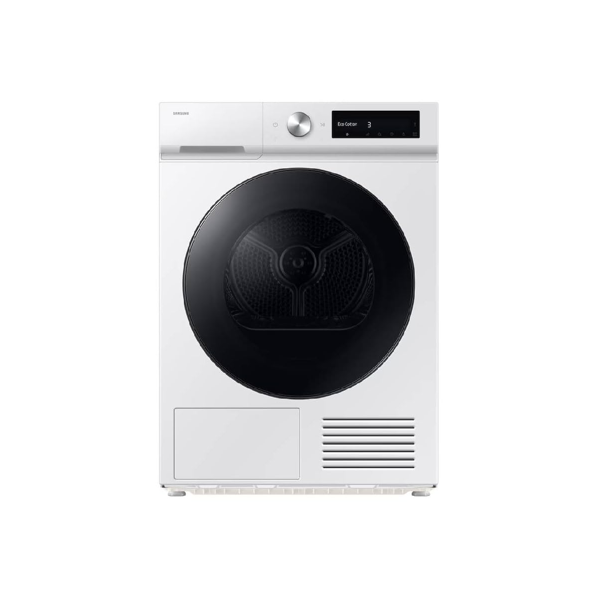 Samsung Bespoke AI DV90DB7845GW/U3 Wäschetrockner, 9 kg, Wärmepumpe, WLAN, Optimaler Trocken-Sensor, Quick Drive, Display AI Control, Frontlader, 60 x 85 x 60 cm
