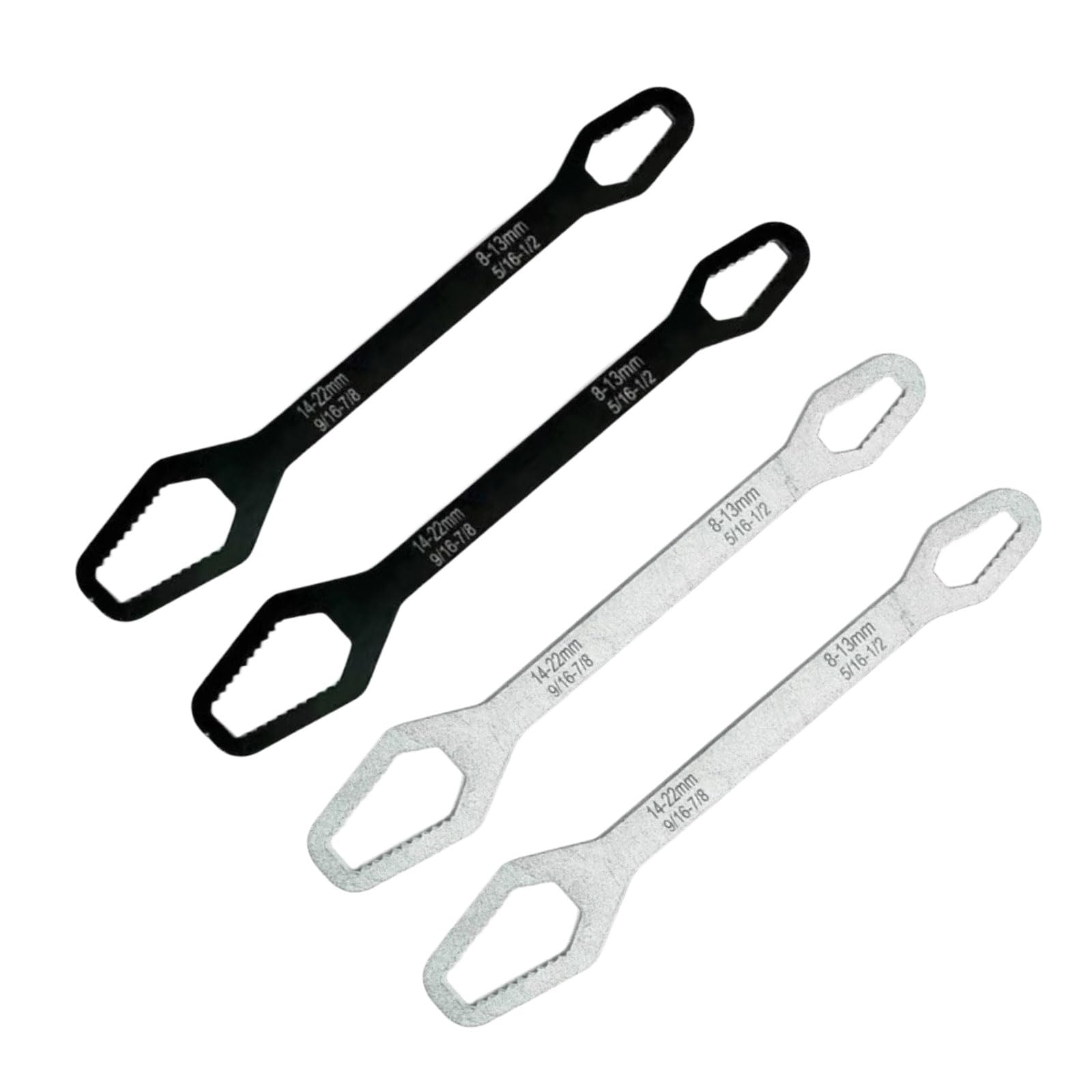 Tsophreniq 5Mm Thick Industrial Strength Adjustable Wrenches Set 4Pcs 8-22Mm Resistant Technician Equipment For Hard Job Plated Adjustable Wrenches