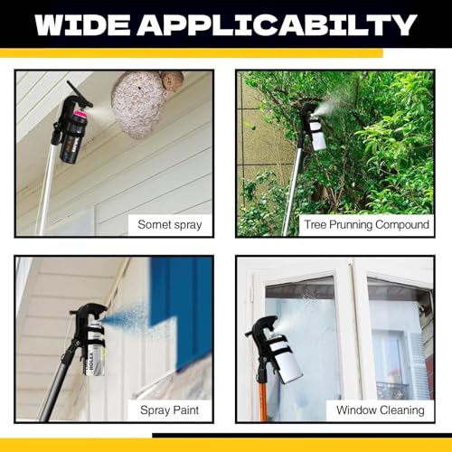 Sprühdosen Verlängerung Mit 3.6 M Teleskopstange Thread 3/4\, wespenspray Für Wespenschaum/Wespenspray Spray, Spritzlackierung (A)