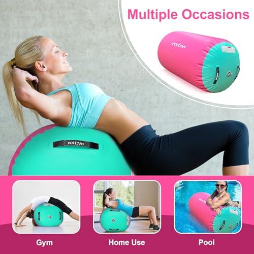VOFiTNY Gymnastics Air Barrel Octagon Mat Tumbler 4ft L x 3ft D Back Handspring Trainer for Home/Gym/Tumbling With Pump by VOFiTNY - Image 2