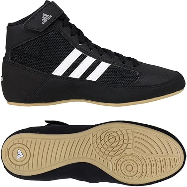 adidas Men's HVC Wrestling Shoe, Black/White, 9, Black/White, 9 - Image 4