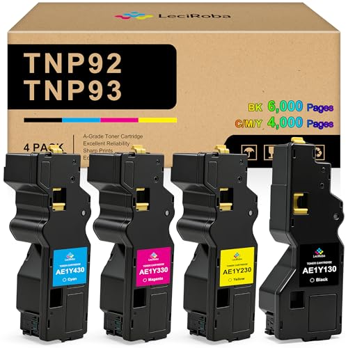 Toner TNP-92 TNP-93 pack 4 couleurs pour Konica Minolta Bizhub C3120i C3100i