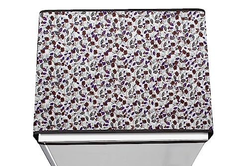 Image of Stylista Refridgerator top Cover Suitable for Samsung RT34C4522B1 /HL, 301 Liter Fridge, Dimension (WXD) 65x111 CM, Corals Pattern Beige