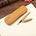 Fountain Pen, Gold Fine Medium Nib Pen Handcrafted with Eco-Friendly Bamboo Gift Case for Calligraphy Journaling Writing Bussiness Student Office - Ink Refill Converter Pen