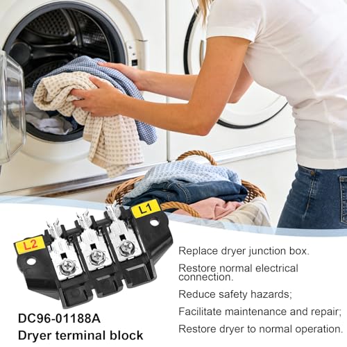 Bloque de terminales de secadora DC96-01188A compatible con repuesto AP4207835 4