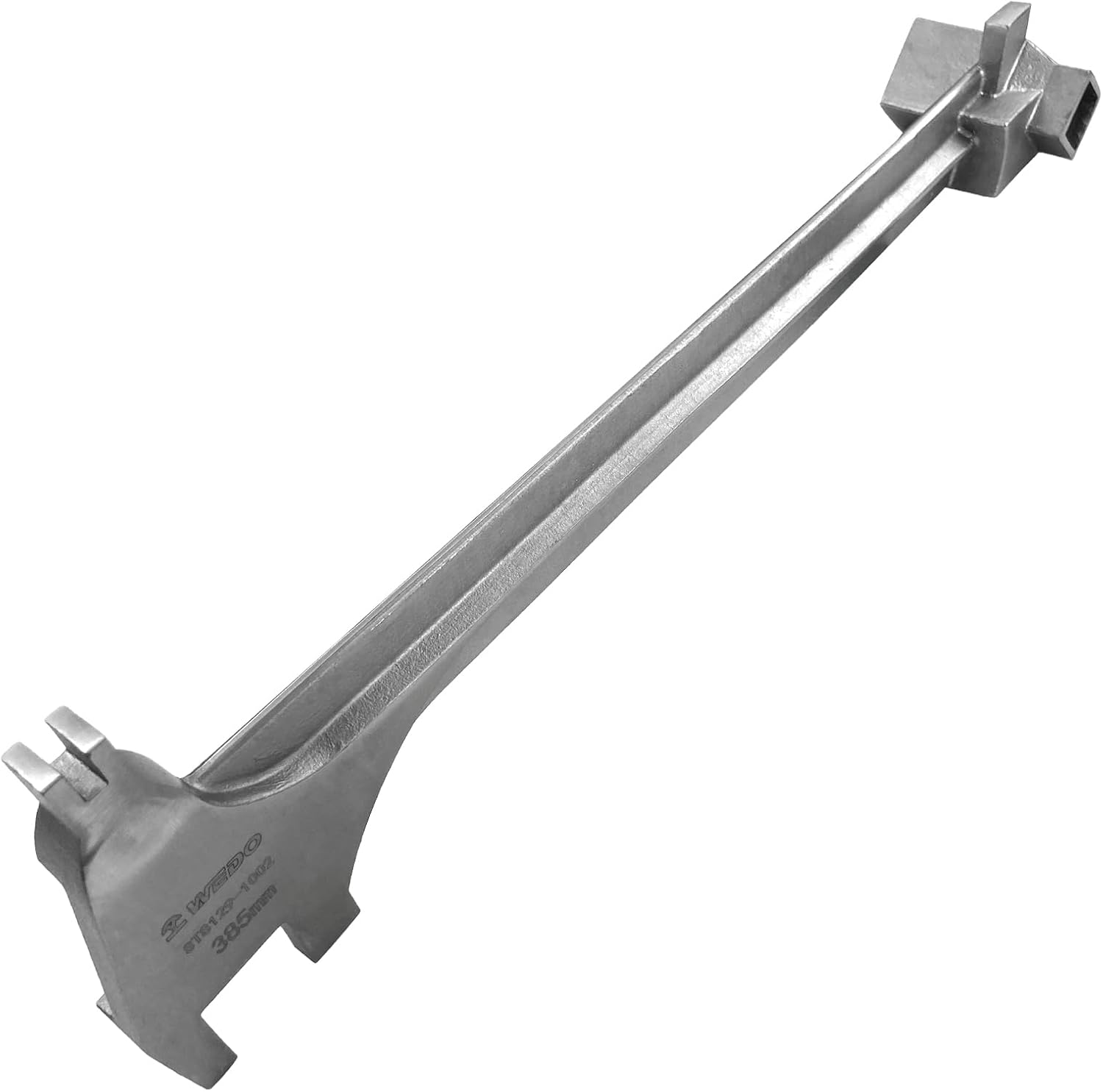 WEDO Stainless Steel Drum Bung Wrench, Double Ended, 61mm & 93mm, 15 Inches, Rust Proof, High Hardness